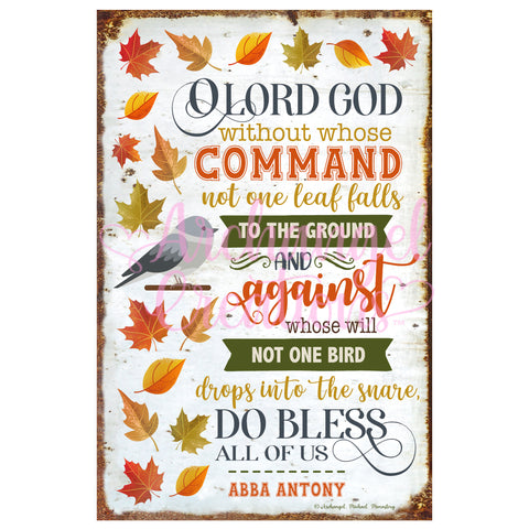 Leaf and Bird (Abba Antony) A4 Metal Sign