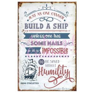 Build a Ship (Amma Syncletica) A4 Metal Sign