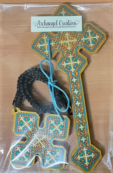Priest Square Iota Crosses - Turquoise