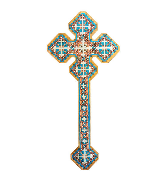 Priest Square Iota Crosses - Turquoise