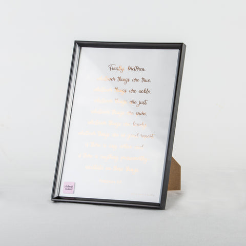 Whatever Things Are True Foil Print