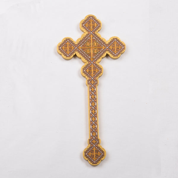 Priest Round Iota Crosses - Brown