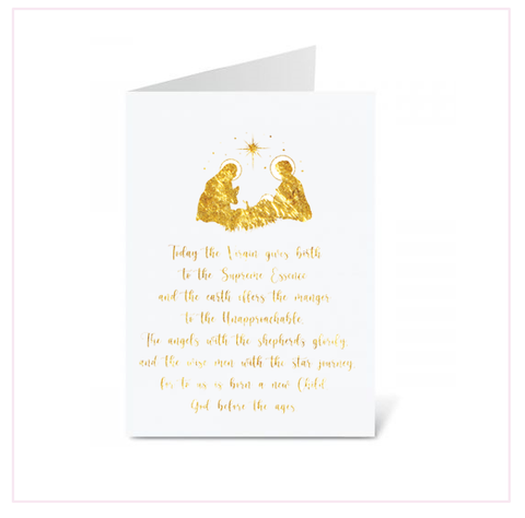 'Today the Virgin' Christmas Foil Greeting Card