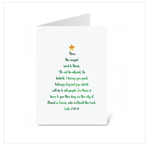 'Great joy' Luke 2:10-11 Christmas Foil Greeting Card